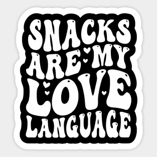 Snacks Are My Love Language Valentine Day Kids Boys Sticker